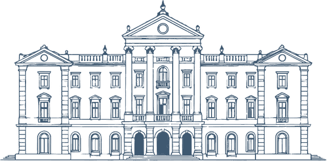 Line illustration of the venue
